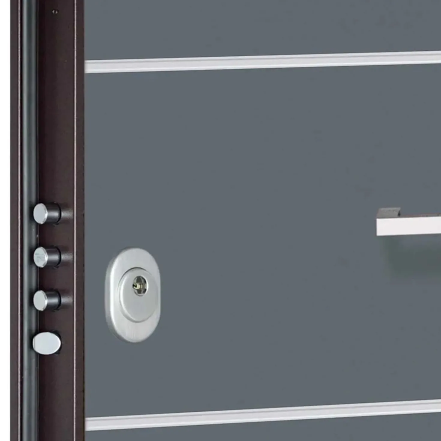 Porta blindata Super Gray 90x210 cm grigia apertura sx