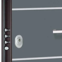 Porta blindata Super Gray 90x210 cm grigia apertura dx