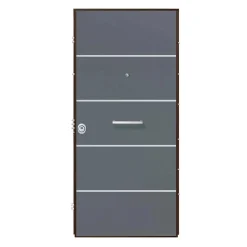 Porta blindata Super Gray 90x210 cm grigia apertura dx