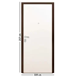 Porta blindata Super Noce 90x210 cm noce apertura sx