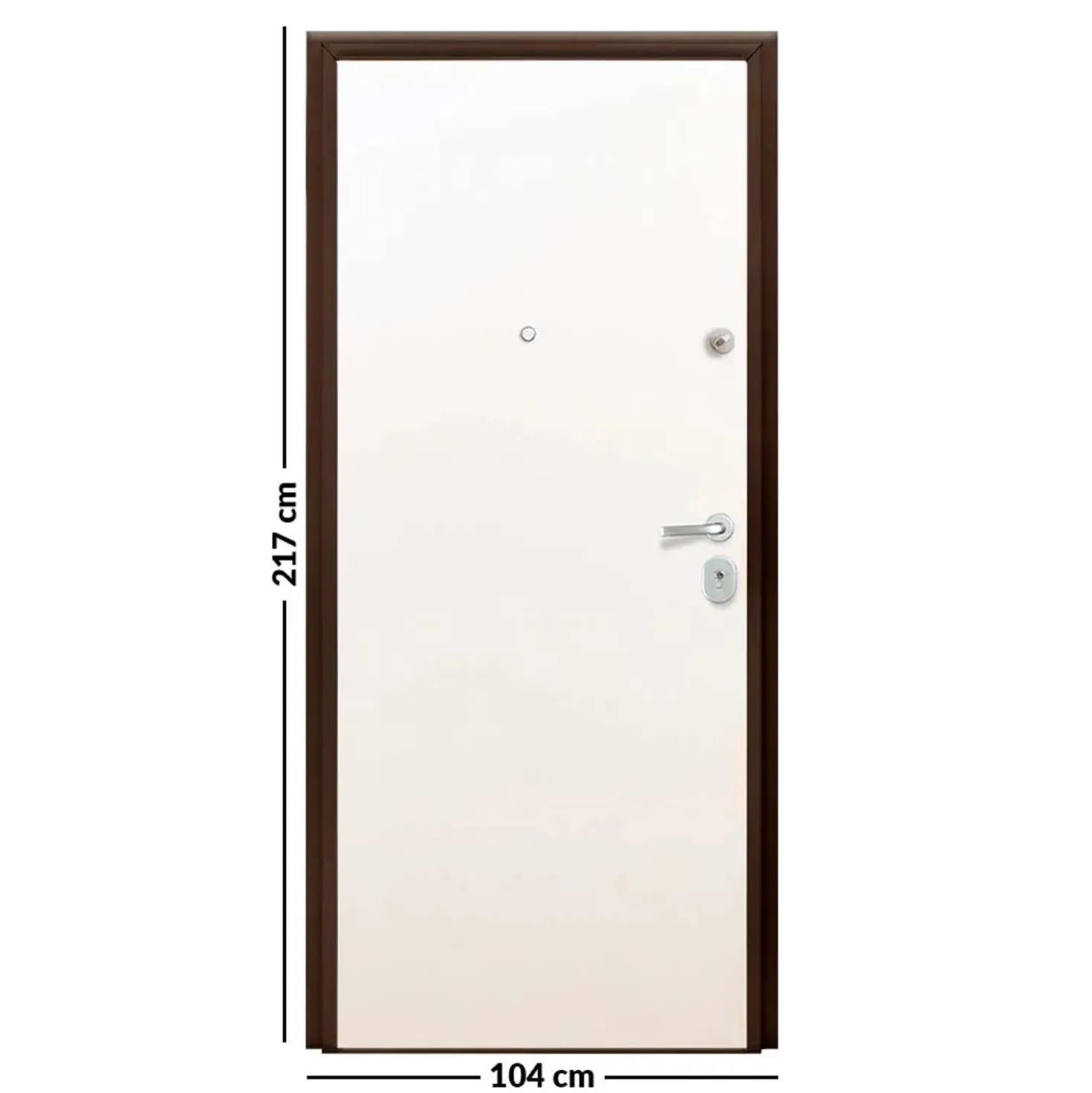 Porta blindata Super Noce 90x210 cm noce apertura dx