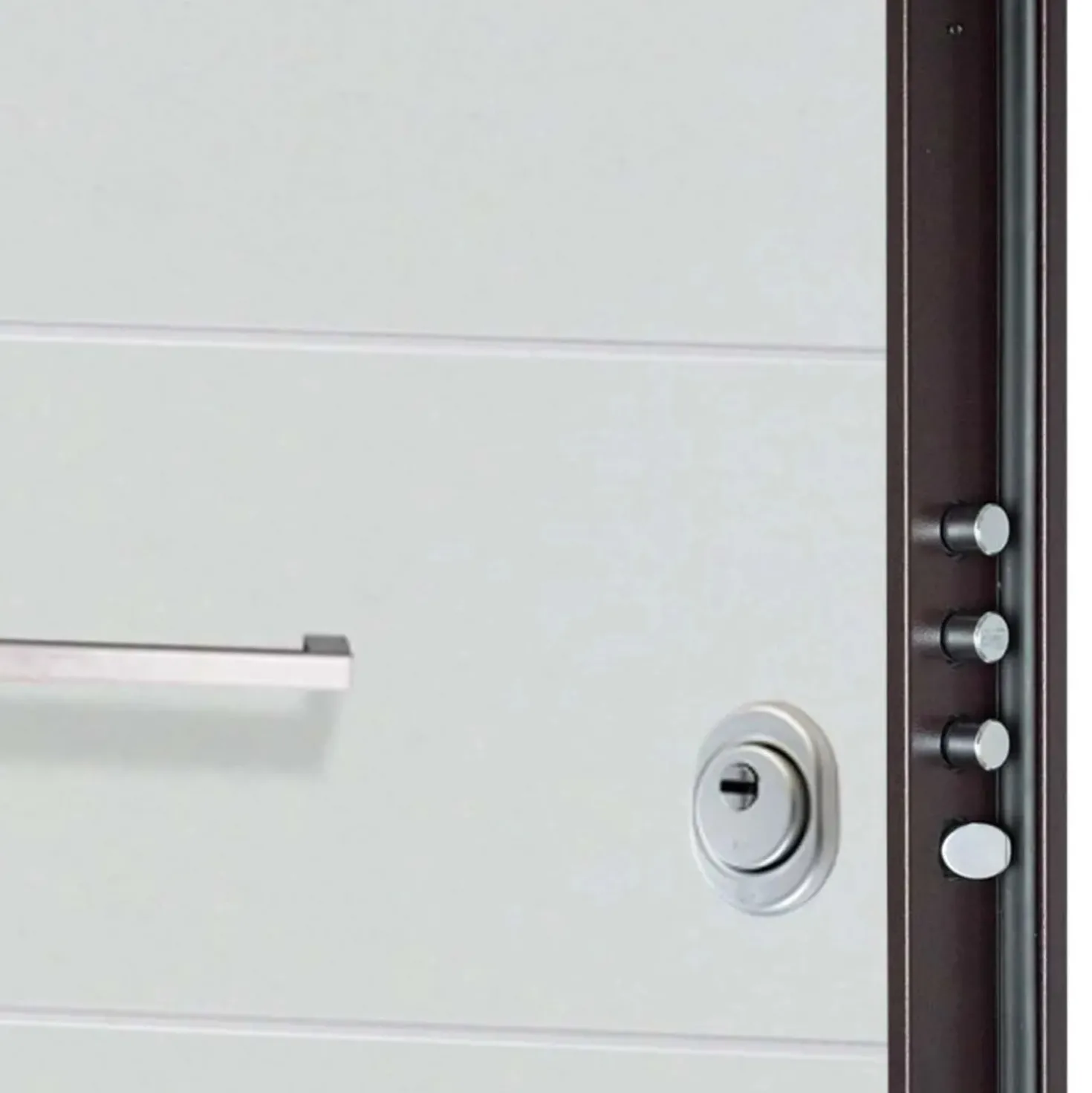 Porta blindata Super 90x210 cm bianca apertura sx