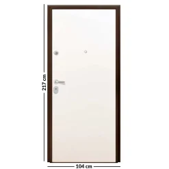 Porta blindata Super 90x210 cm bianca apertura sx