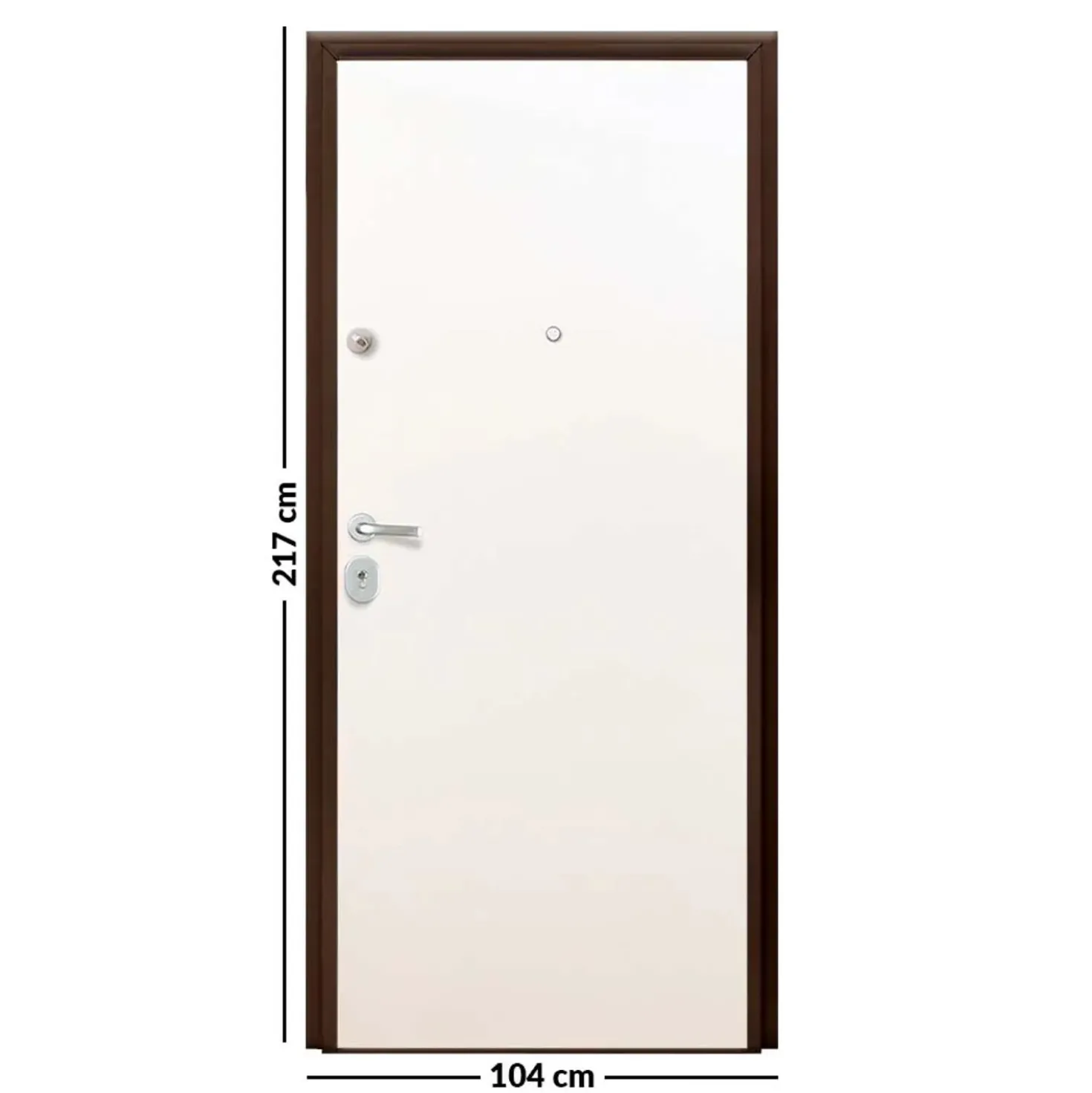 Porta blindata Super 90x210 cm bianca apertura sx