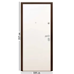 Porta blindata Super 90x210 cm bianca apertura dx