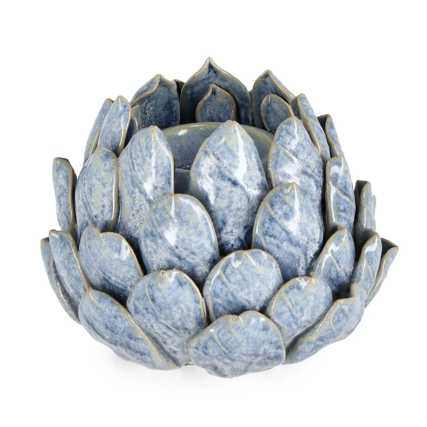Porta candela in ceramica Masami Ø17,5 cm azzurro