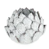 Porta candela in ceramica Masami Ø17,5 cm bianco