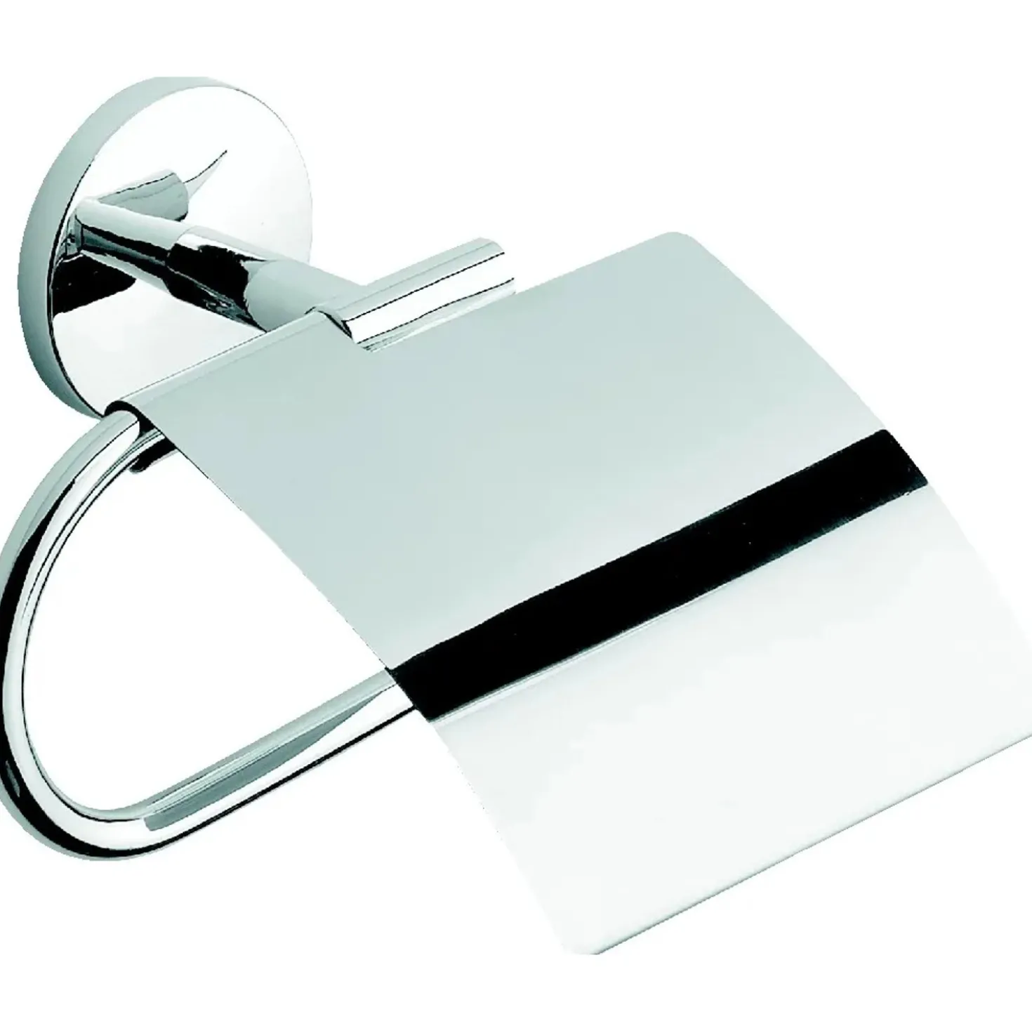 Porta carta igienica con coperchio One Duo cromo