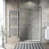 Porta doccia 2 ante scorrevole 132/136 cm cromo