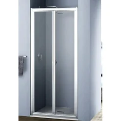 Porta doccia a soffietto Platz 65 cm H 190 cm bianco e sintetico