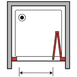 Porta doccia a soffietto Platz 90 cm 190 H bianco e sintetico