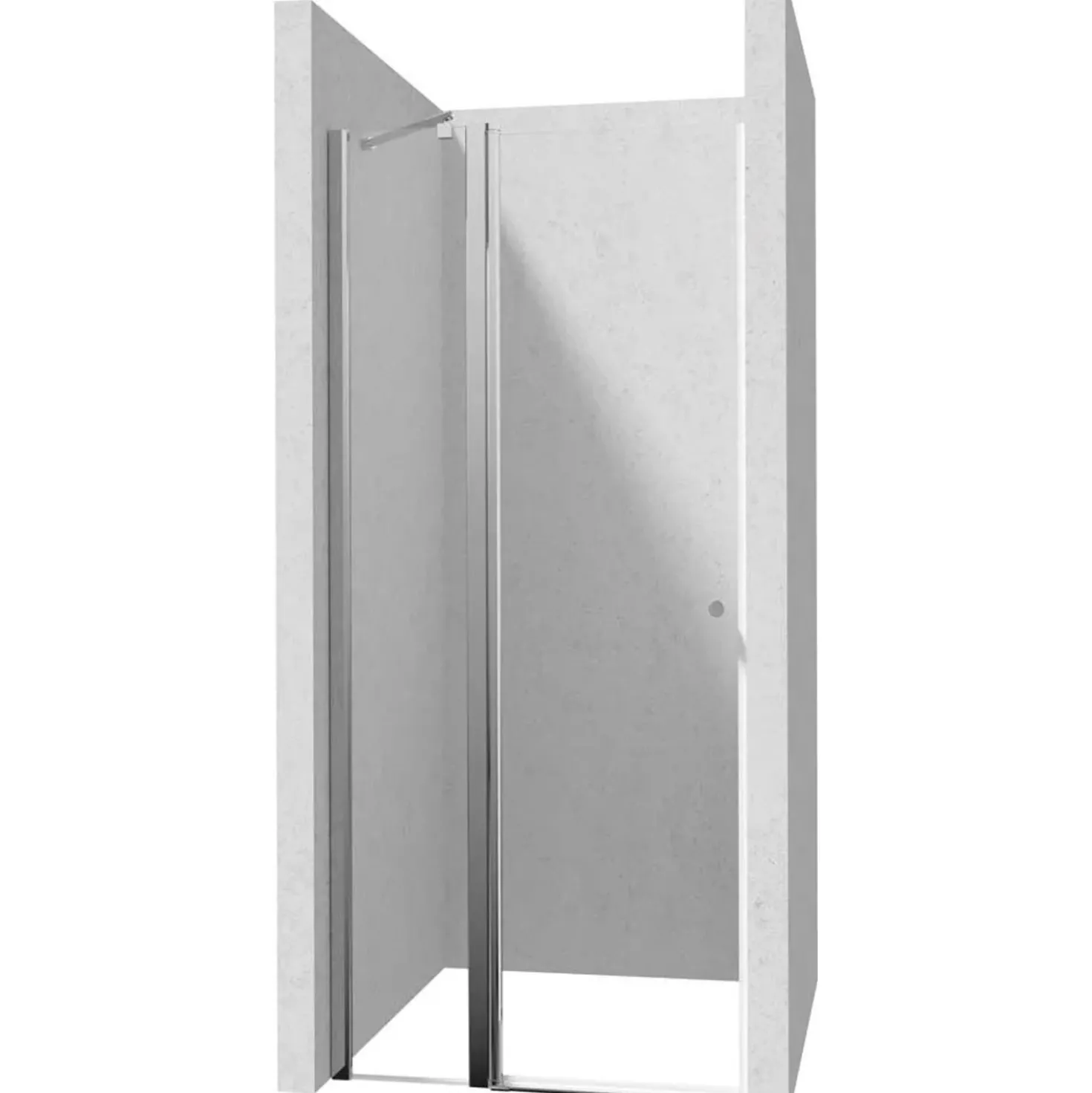 Porta doccia girevole Idrostile 90x200 cm Cromo