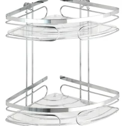 Porta oggetti doccia angolare a 2 ripiani Wenko Premium in acciaio inox
