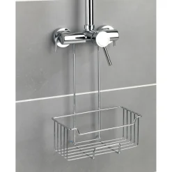 Porta oggetti doccia Milo appendibile in acciaio inox