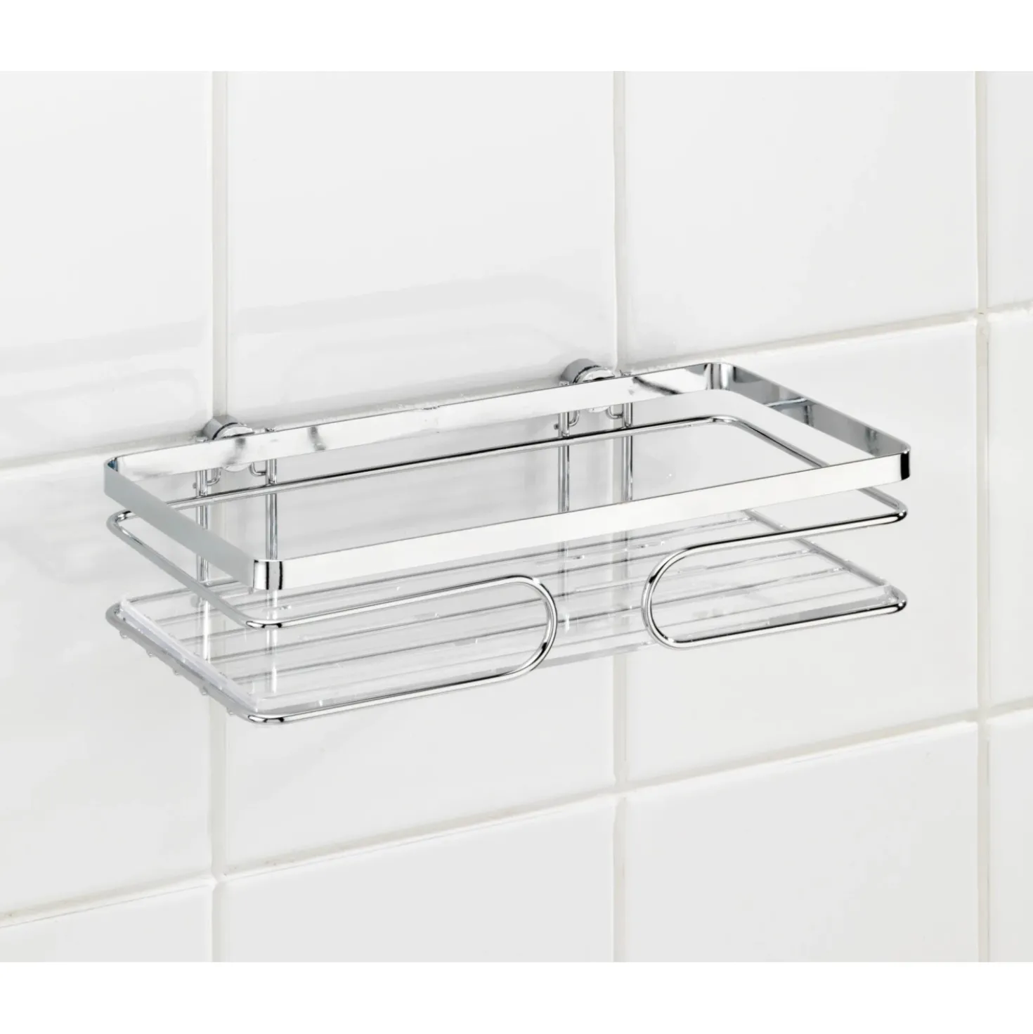 Porta oggetti doccia Premium in acciaio inox