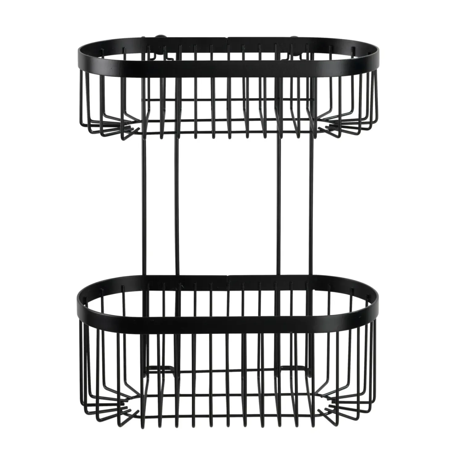 Porta oggetti doccia Wenko Classic Plus Black 2 ripiani in acciaio nero