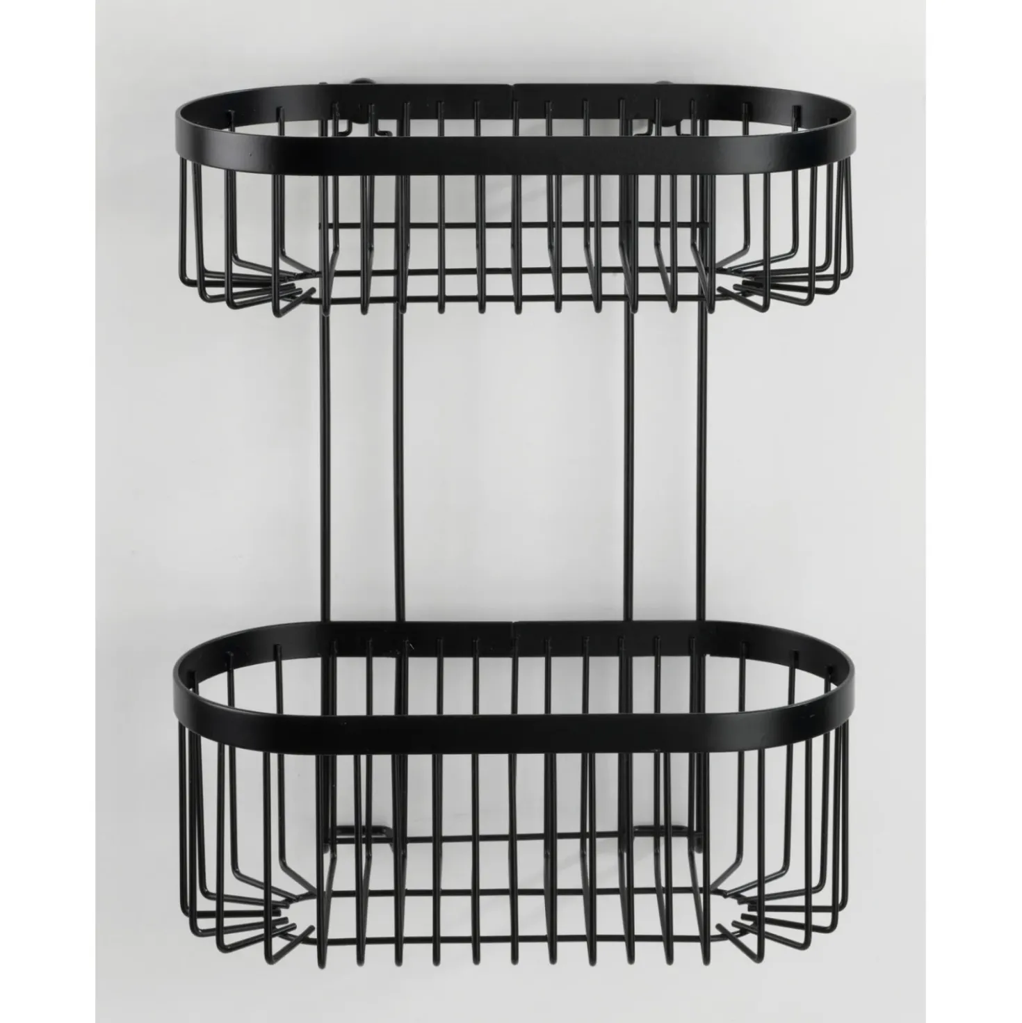 Porta oggetti doccia Wenko Classic Plus Black 2 ripiani in acciaio nero