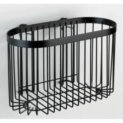 Porta oggetti doccia Wenko Classic Plus Black in acciaio nero