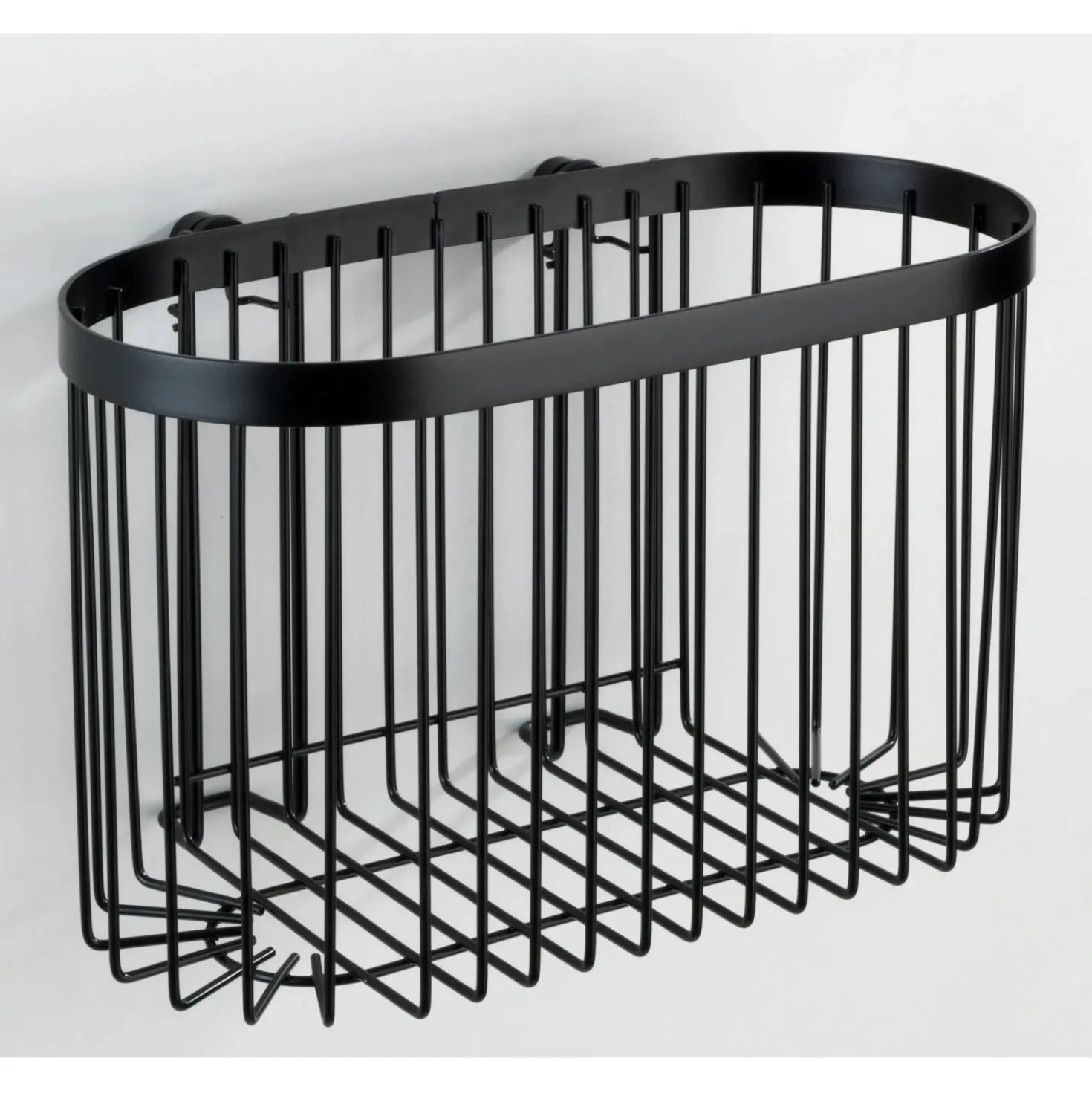 Porta oggetti doccia Wenko Classic Plus Black in acciaio nero