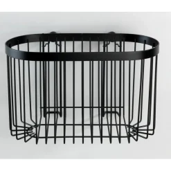 Porta oggetti doccia Wenko Classic Plus Black in acciaio nero