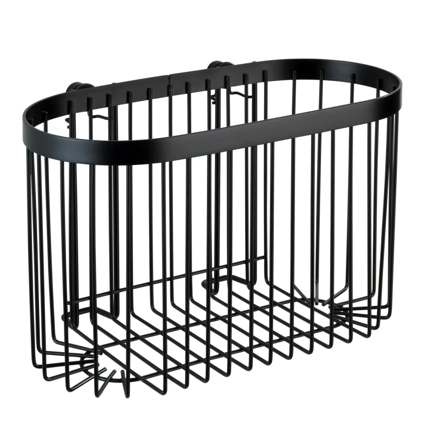 Porta oggetti doccia Wenko Classic Plus Black in acciaio nero