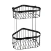 Porta oggetti doccia Wenko Classic Plus Black 2 ripiani in acciaio nero