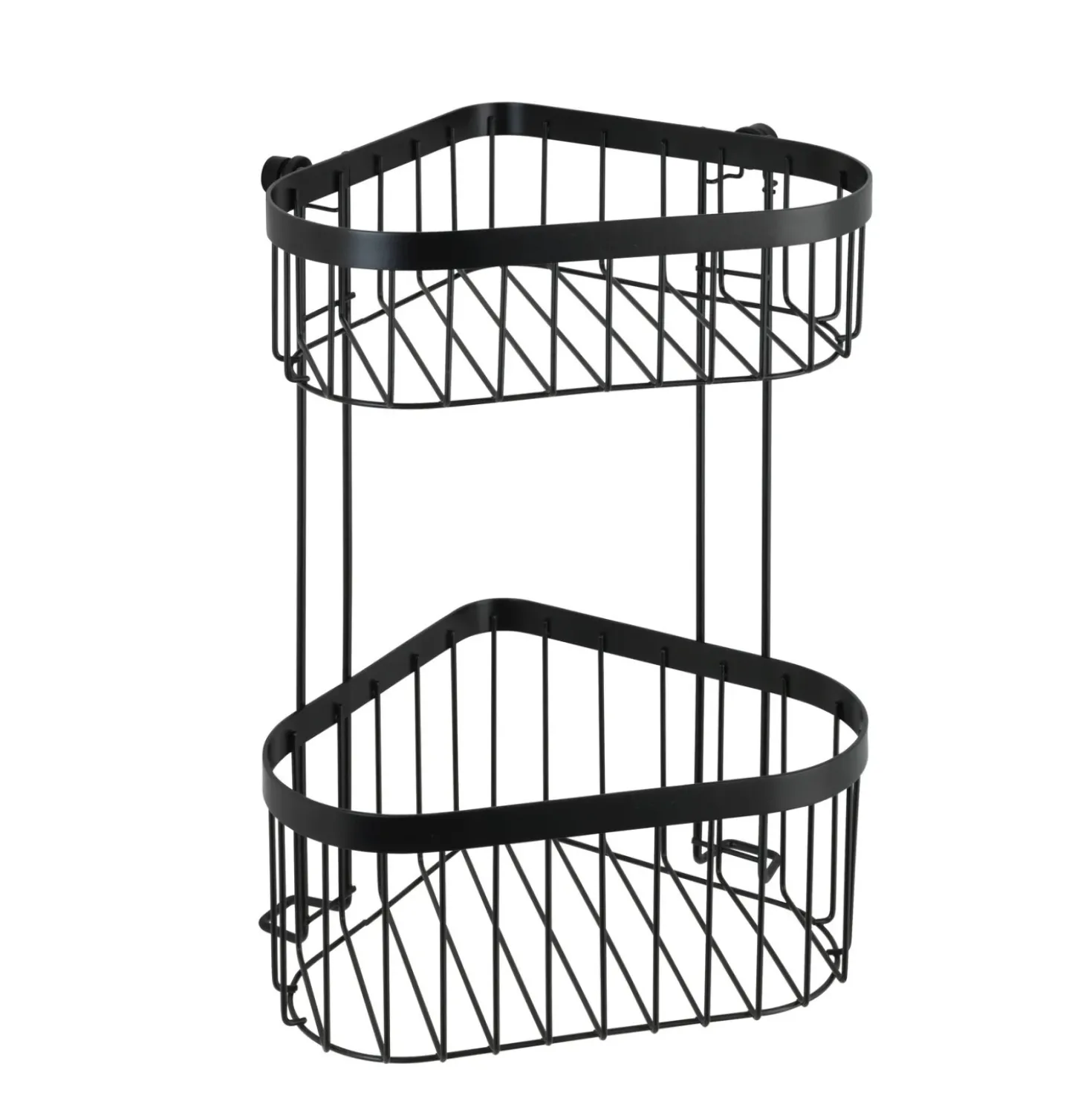 Porta oggetti doccia Wenko Classic Plus Black 2 ripiani in acciaio nero