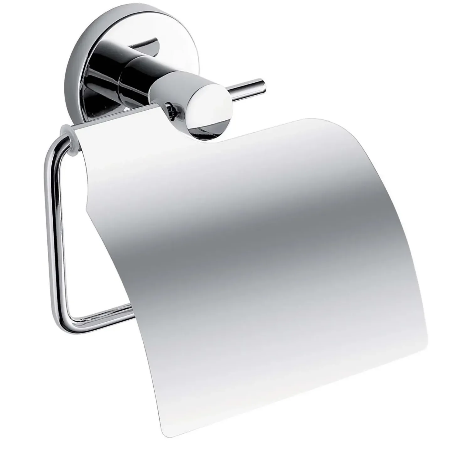 Porta rotolo coperto Felce Plus cromato con biadesivo