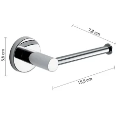 Porta rotolo Felce Plus cromato con biadesivo