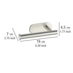 Porta rotolo in acciaio Wenko Turbo-Loc Orea 4,5x16 cm