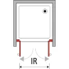 Porta saloon doccia 2 ante Platz 85 cm H 190 bianco e sintetico