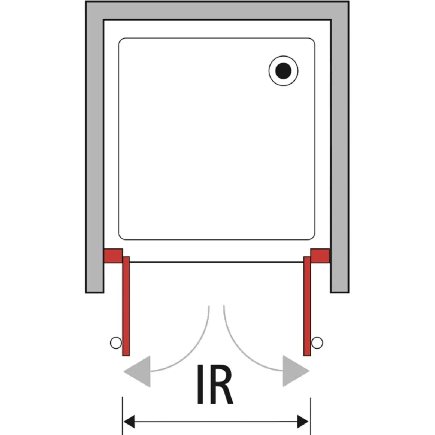 Porta saloon doccia 2 ante Platz 85 cm H 190 bianco e sintetico