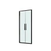 Porta saloon doccia 2 ante estensione cm 72-76 nero trasparente