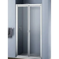 Porta saloon doccia 2 ante Platz 75 cm H 190 bianco e sintetico