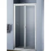 Porta saloon doccia 2 ante Platz 100 cm H 190 argento e sintetico