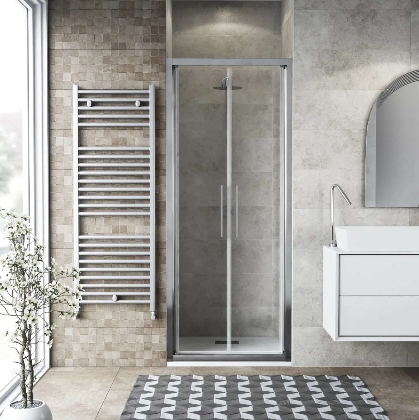 Porta saloon doccia 97/101 cm cromo