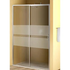 Porta scorrevole doccia 1 anta Bild L106/112xH190 cm bianco opaco