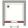 Porta scorrevole doccia 2 ante Bild L114/120xH190 cm argento