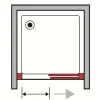 Porta scorrevole doccia 1 anta Bild L116/122xH190 cm nero opaco