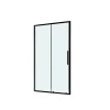 Porta scorrevole doccia a 2 ante estensione cm 137-141 nero trasparente