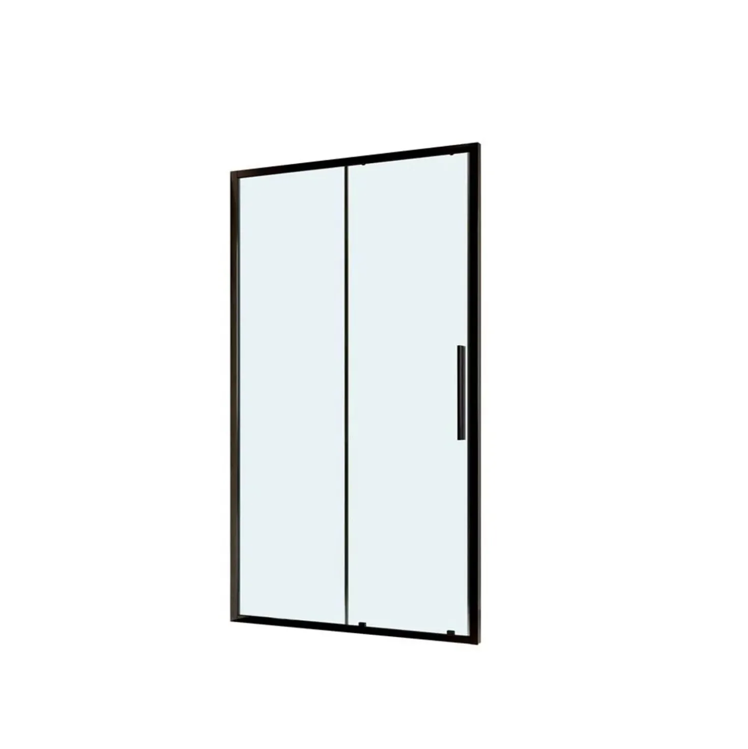 Porta scorrevole doccia a 2 ante estensione cm 137-141 nero trasparente
