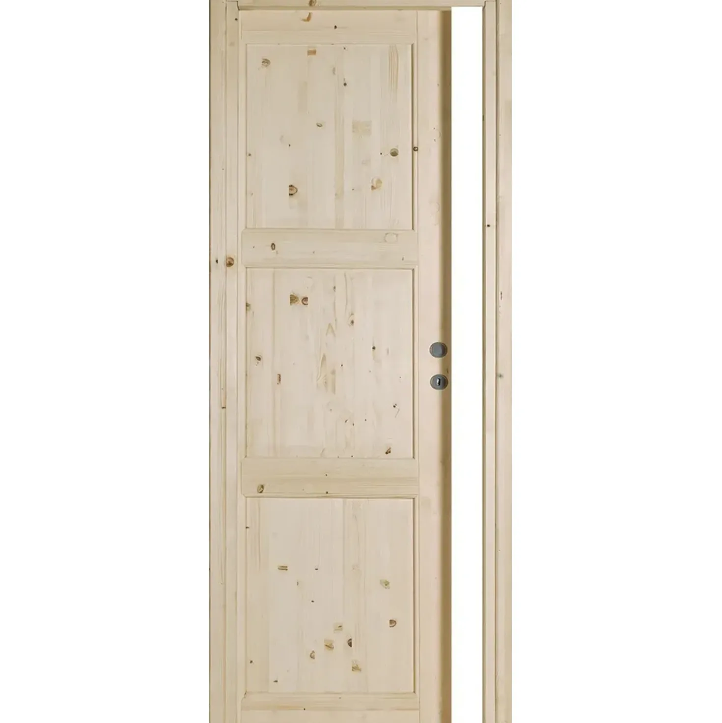 Porta scorrevole in abete grezzo 200 cm x 70 cm