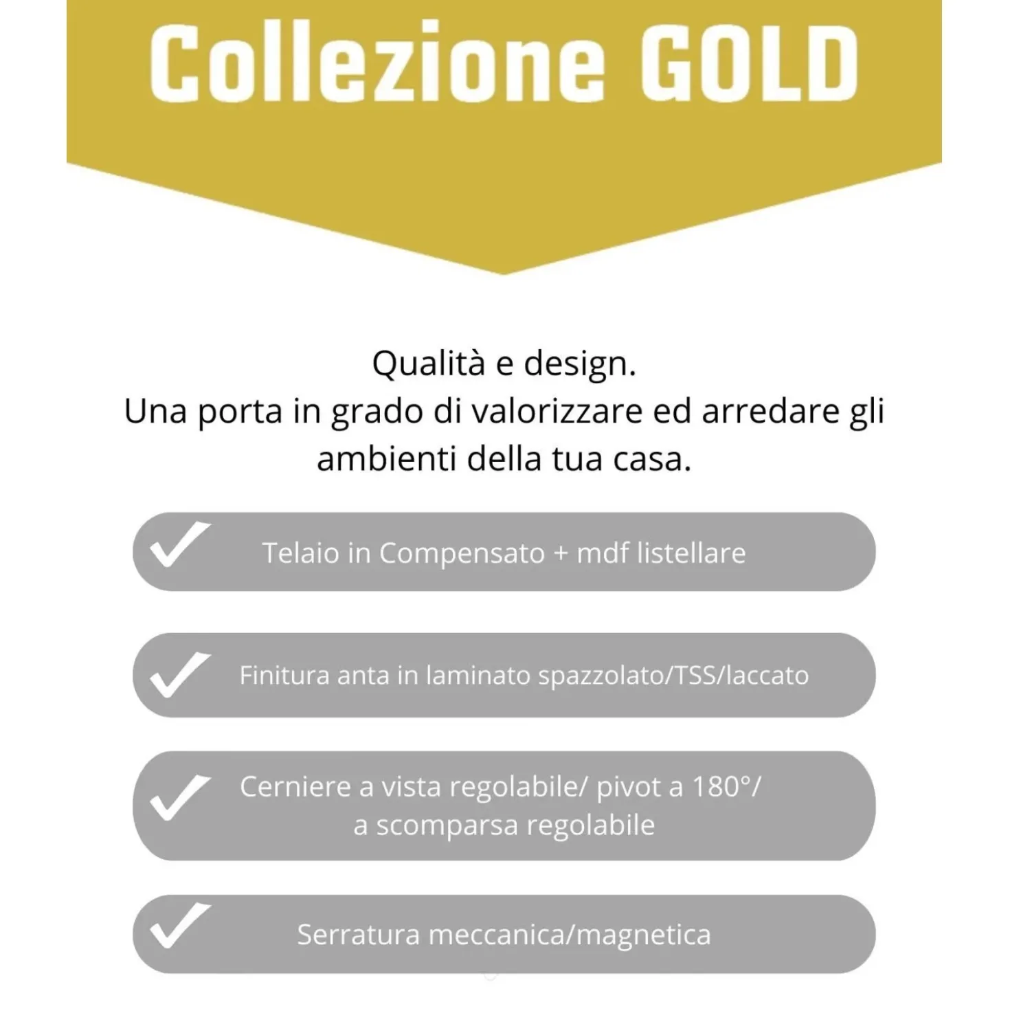 Porta scorrevole reversibile Giulia bianco laccato 210x80 cm