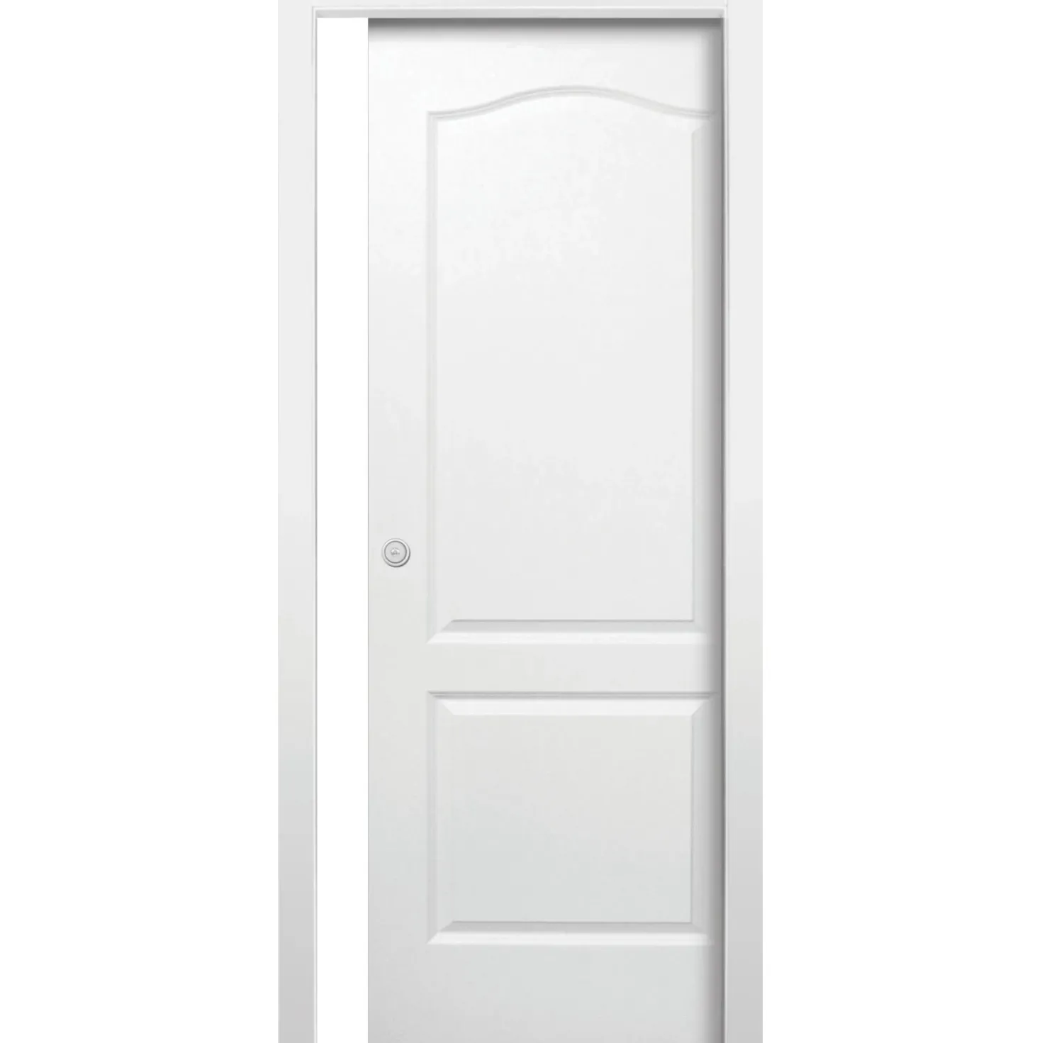 Porta scorrevole reversibile Giulia bianco laccato 210x80 cm