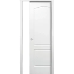 Porta scorrevole reversibile Giulia bianco laccato 210x80 cm