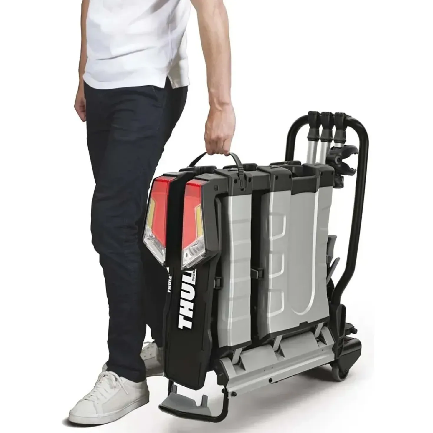 Portabici da gancio traino EasyFold XT 3 bici 13 poli