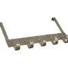 Portabito da porta 5 posti in ferro nickel satinato h. 180 x 300 mm