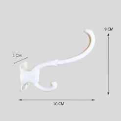 Portabito in zama 80x30 mm bianco opaco