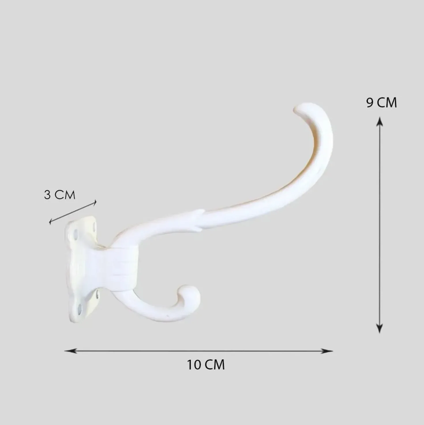 Portabito in zama 80x30 mm bianco opaco
