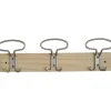 Portabito tre posti in abete rovere sbiancato h. 70 x 420 mm